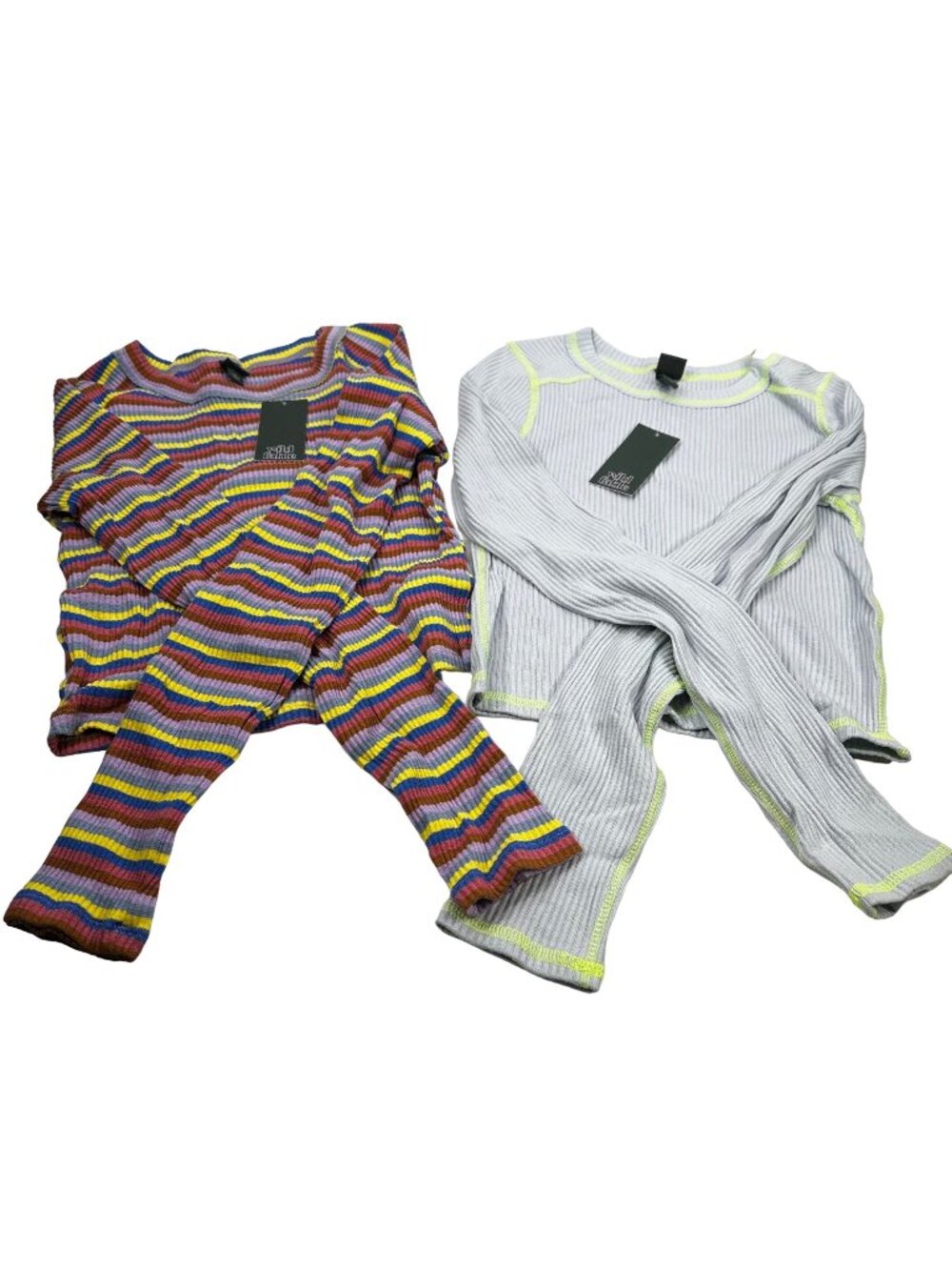 Lot of 2 Shirts Wild Fable Women's Large Long Sleeve Tee Shirts Blue Multicolor